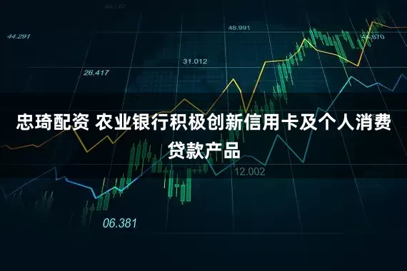 忠琦配资 农业银行积极创新信用卡及个人消费贷款产品