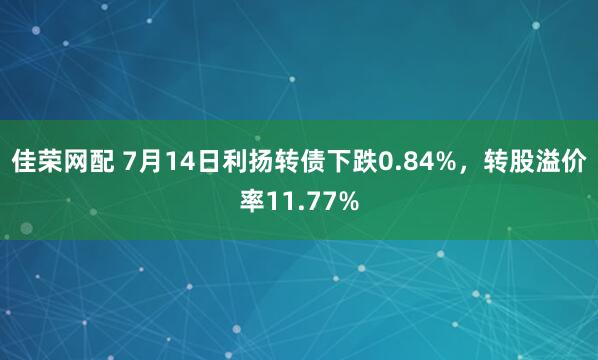 佳荣网配 7月14日利扬转债下跌0.84%，转股溢价率11.77%