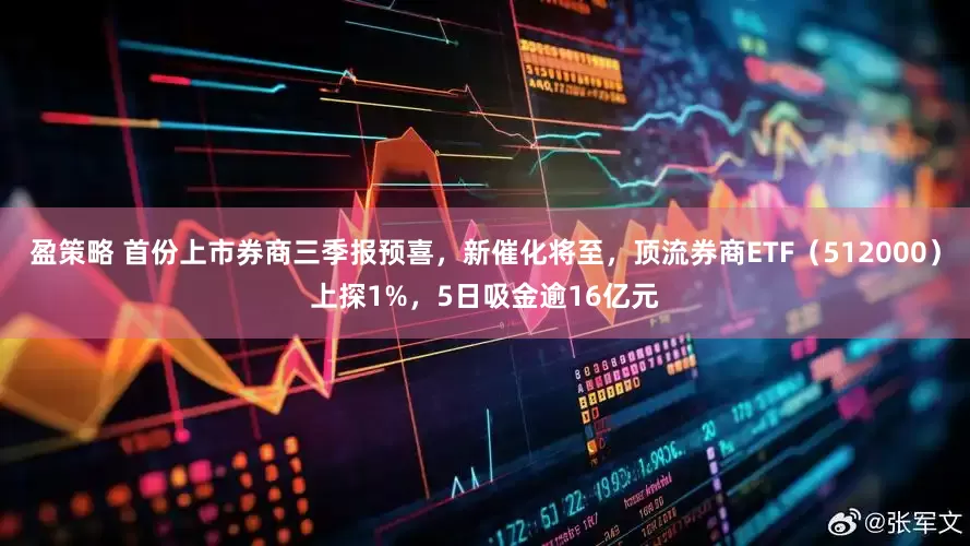 盈策略 首份上市券商三季报预喜，新催化将至，顶流券商ETF（512000）上探1%，5日吸金逾16亿元